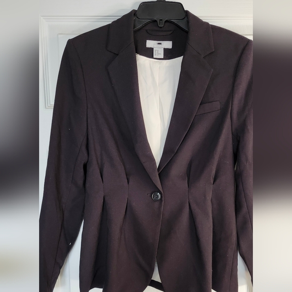 H&M Ladies Pleated Black Blazer with White Lining - SIZE 10 - Picture 5 of 7
